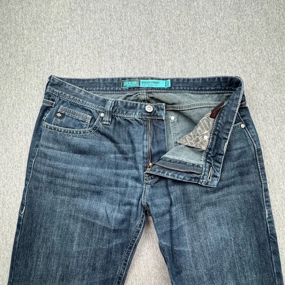 Rock&Roll Denim Jeans Revolver Slim Straight Leg Men's Sz 38x34 Western Cowboy‎